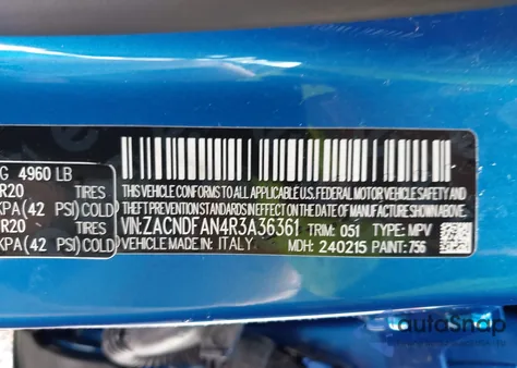 2024 Dodge Hornet Gt z USA, uszkodzony, nr VIN ZACNDFAN4R3A36361